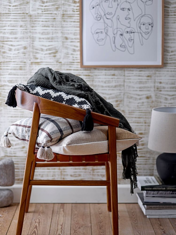 Coussins - Ebna Coussin, Nature, Coton recyclé - BLOOMINGVILLE MULTIBRAND HOUSE