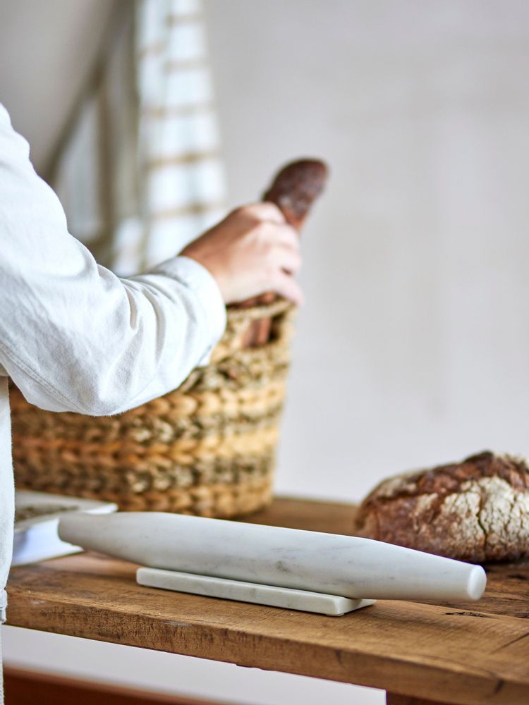 Kitchen utensils - Filippa Rolling Pin, White, Marble  - CREATIVE COLLECTION