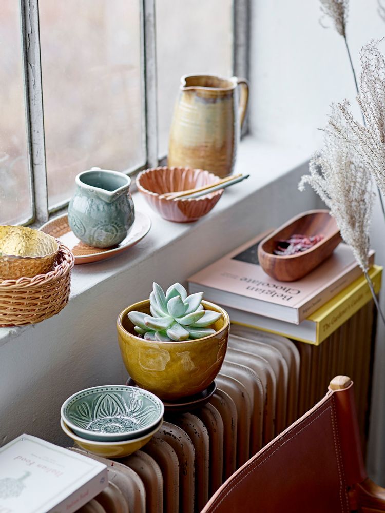 Pots de fleurs - Betje Pot de fleurs pour support, Jaune, Grès - BLOOMINGVILLE MULTIBRAND HOUSE