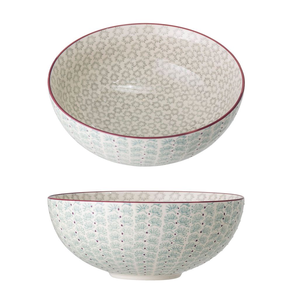 Bowls - Maya Bowl, Green, Stoneware - BLOOMINGVILLE MULTIBRAND HOUSE