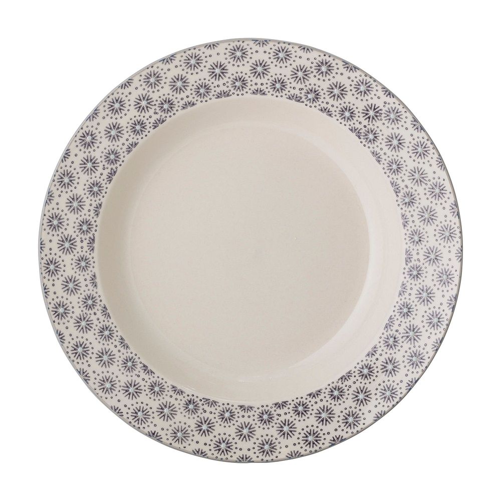 Assiettes au quotidien - Elsa Assiette à pâtes, Gris, Grès - BLOOMINGVILLE MULTIBRAND HOUSE