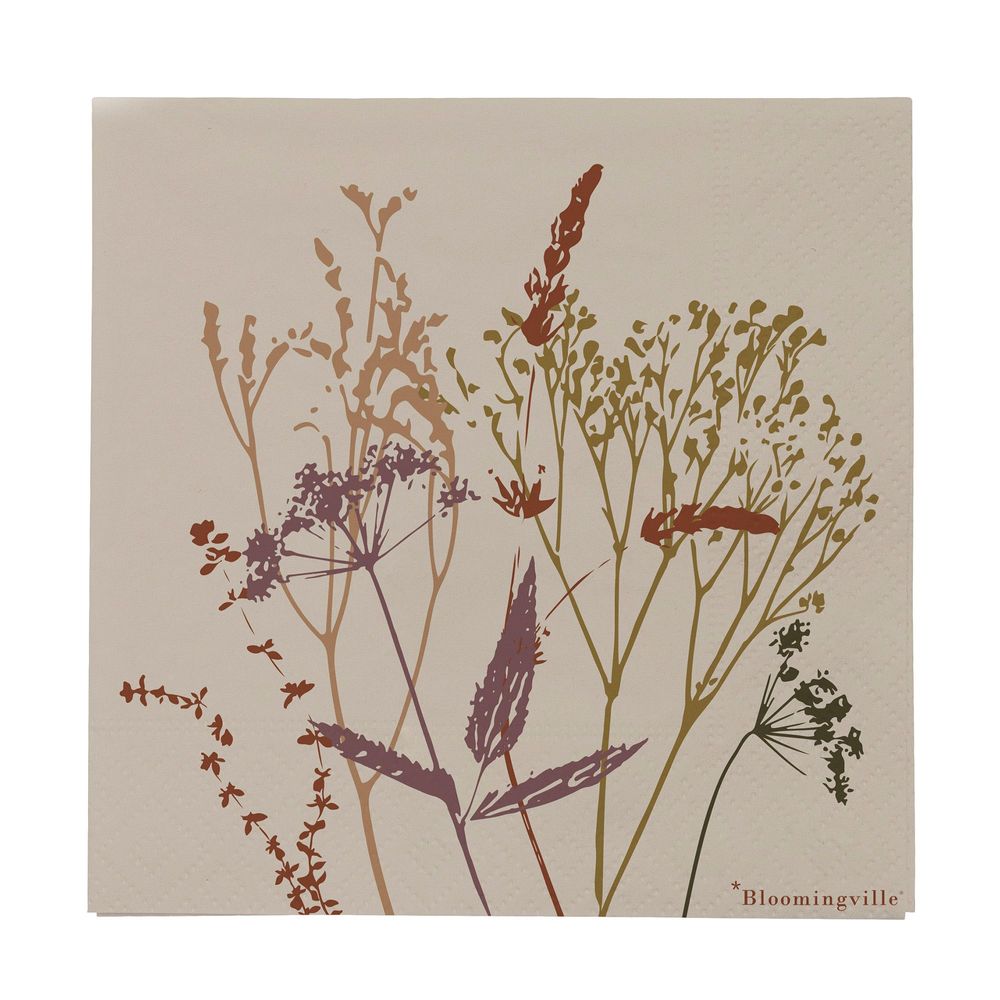 Serviettes - Sirri Serviette, Nature, FSC® Recycled, Papir Pack of 20 - BLOOMINGVILLE MULTIBRAND HOUSE