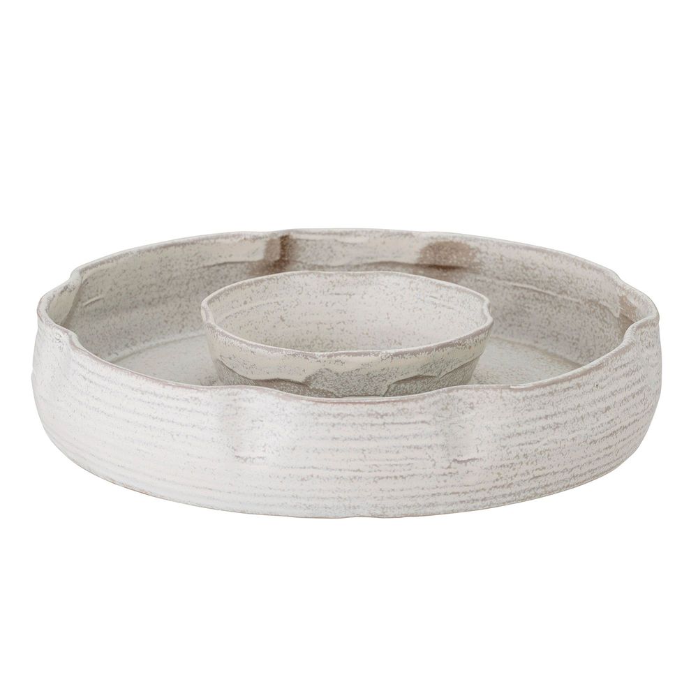 Trays - Leda Tray, Grey, Stoneware - BLOOMINGVILLE MULTIBRAND HOUSE