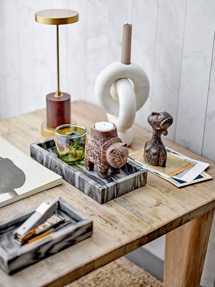 Bougeoirs et photophores - Novia Photophore, Marron, Pierre ollaire - BLOOMINGVILLE MULTIBRAND HOUSE