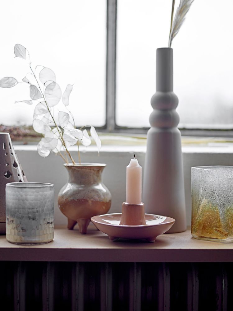 Bougeoirs et photophores  - Godwin Photophore, Marron, Grès  - BLOOMINGVILLE MULTIBRAND HOUSE
