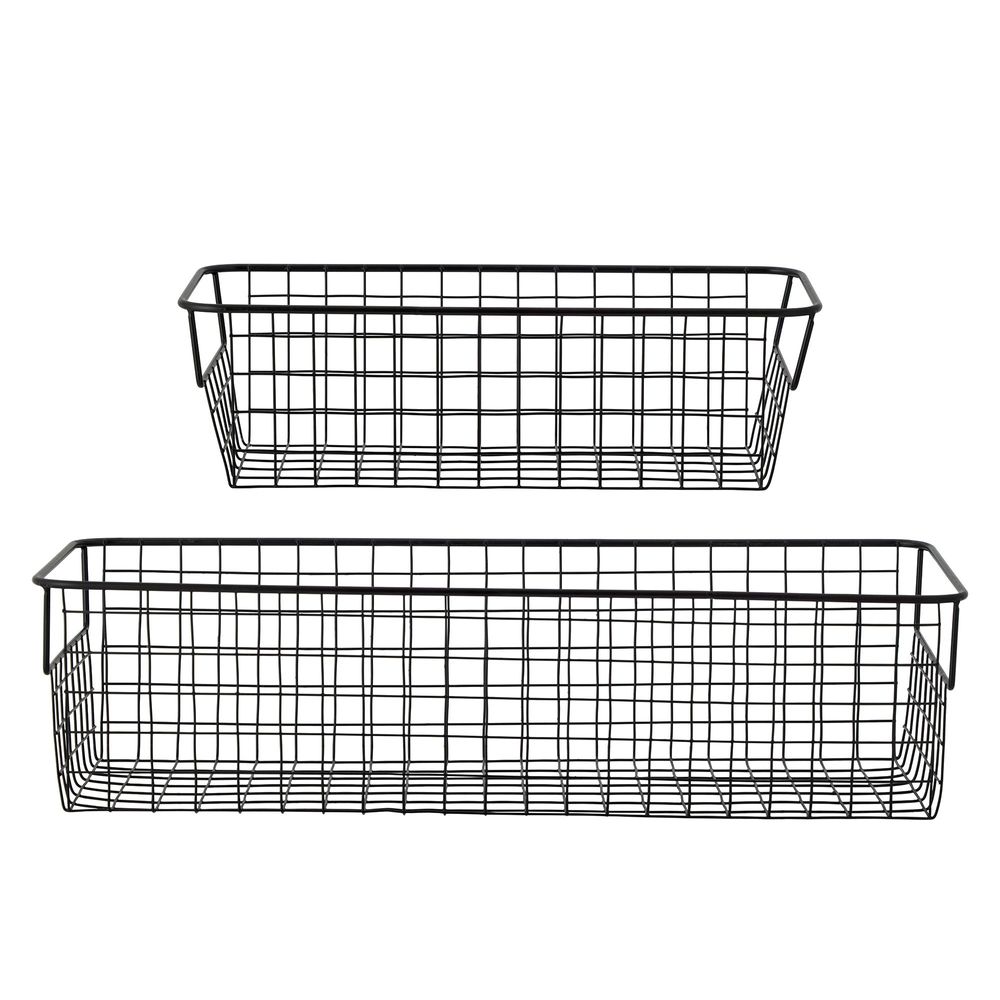 Paniers - Seerah Panier, Noir, Métal Set of 2 - BLOOMINGVILLE MULTIBRAND HOUSE