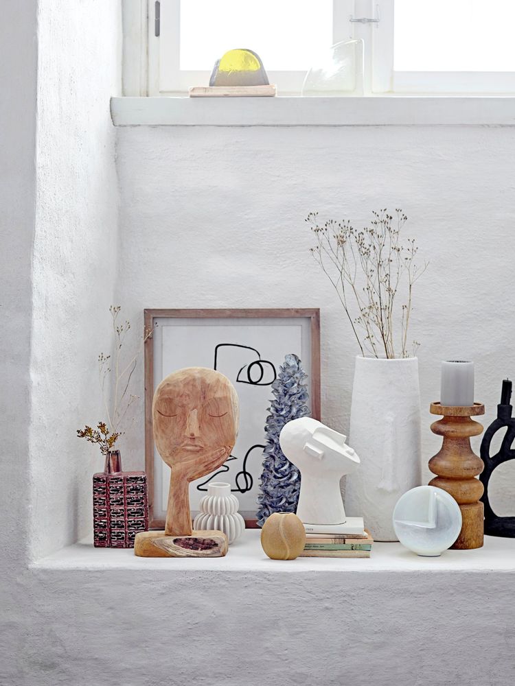 Decorative objects - Indo Deco, White, Cement  - BLOOMINGVILLE MULTIBRAND HOUSE