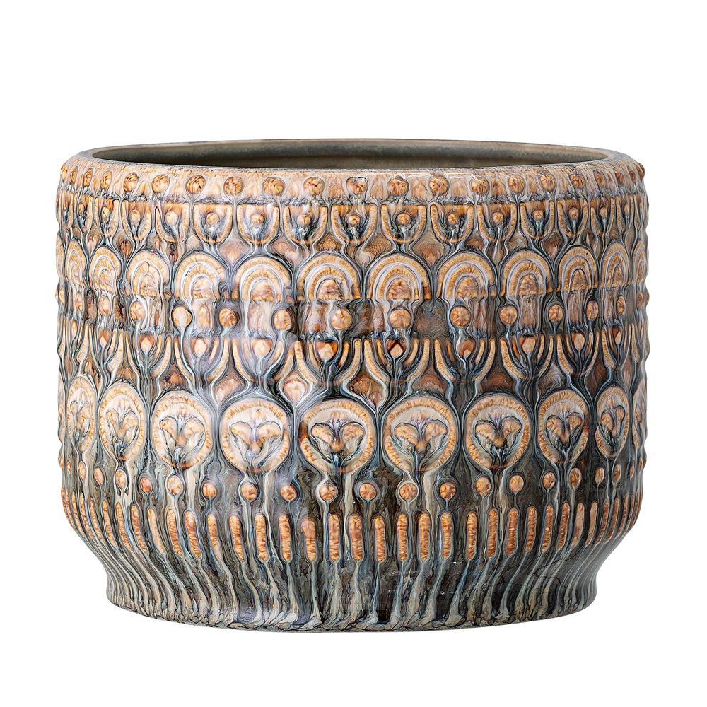 Flower pots - Jobran Flowerpot, Green, Stoneware - BLOOMINGVILLE MULTIBRAND HOUSE