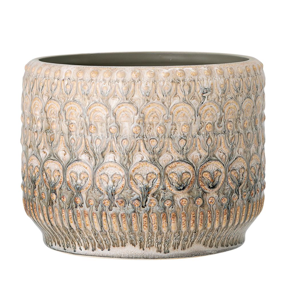 Flower pots - Jobran Flowerpot, Green, Stoneware - BLOOMINGVILLE MULTIBRAND HOUSE