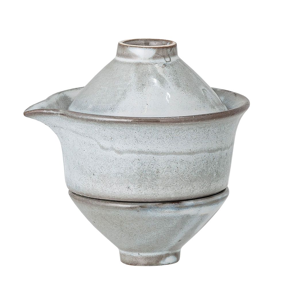 Bowls - Masami Soya Jug w/2 bowls, Nature, Stoneware - BLOOMINGVILLE MULTIBRAND HOUSE
