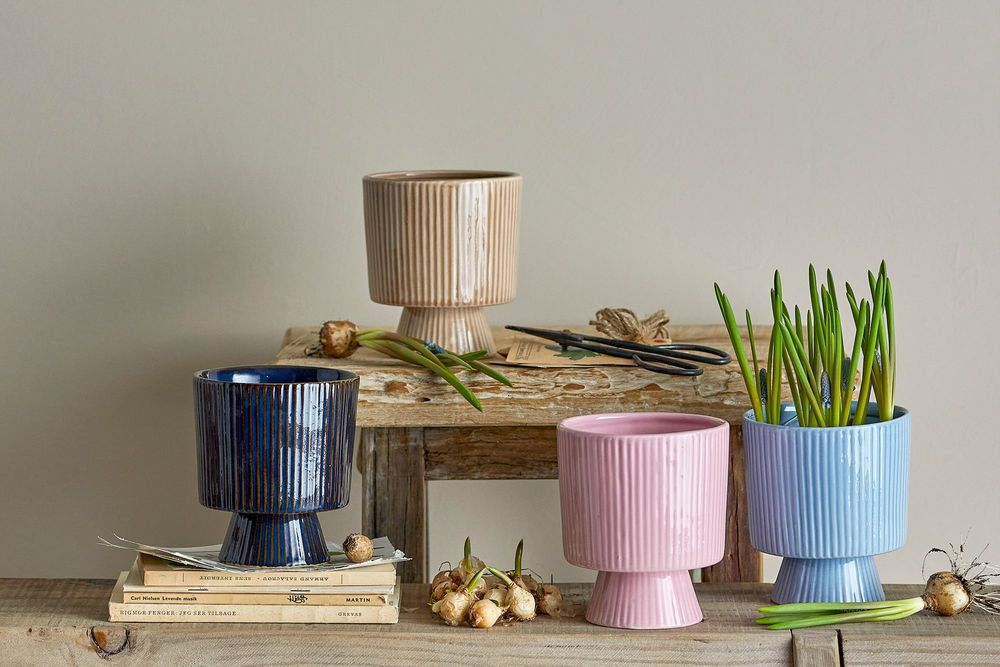 Pots de fleurs - Ayleen Pot de fleurs, Blue, Grès - BLOOMINGVILLE MULTIBRAND HOUSE