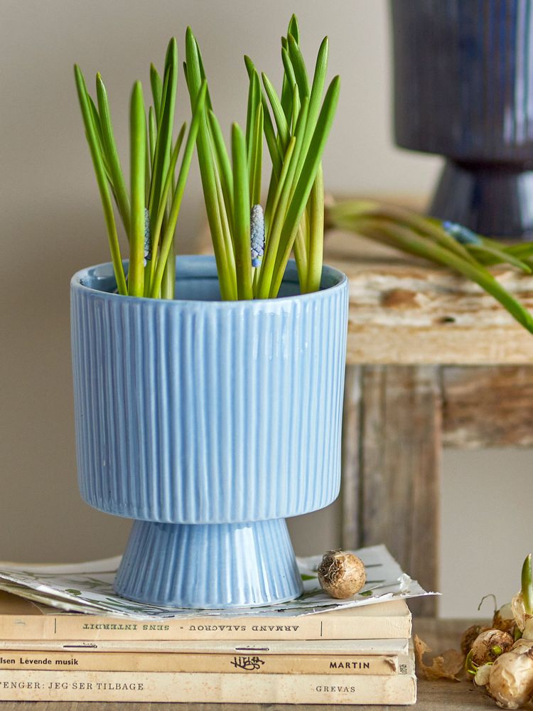 Pots de fleurs - Ayleen Pot de fleurs, Blue, Grès - BLOOMINGVILLE MULTIBRAND HOUSE