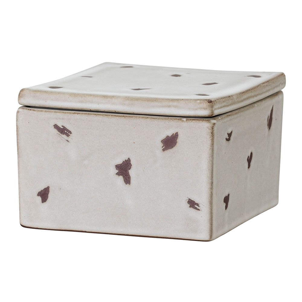 Food storage - Aiza Jar w/Lid, White, Stoneware - CREATIVE COLLECTION