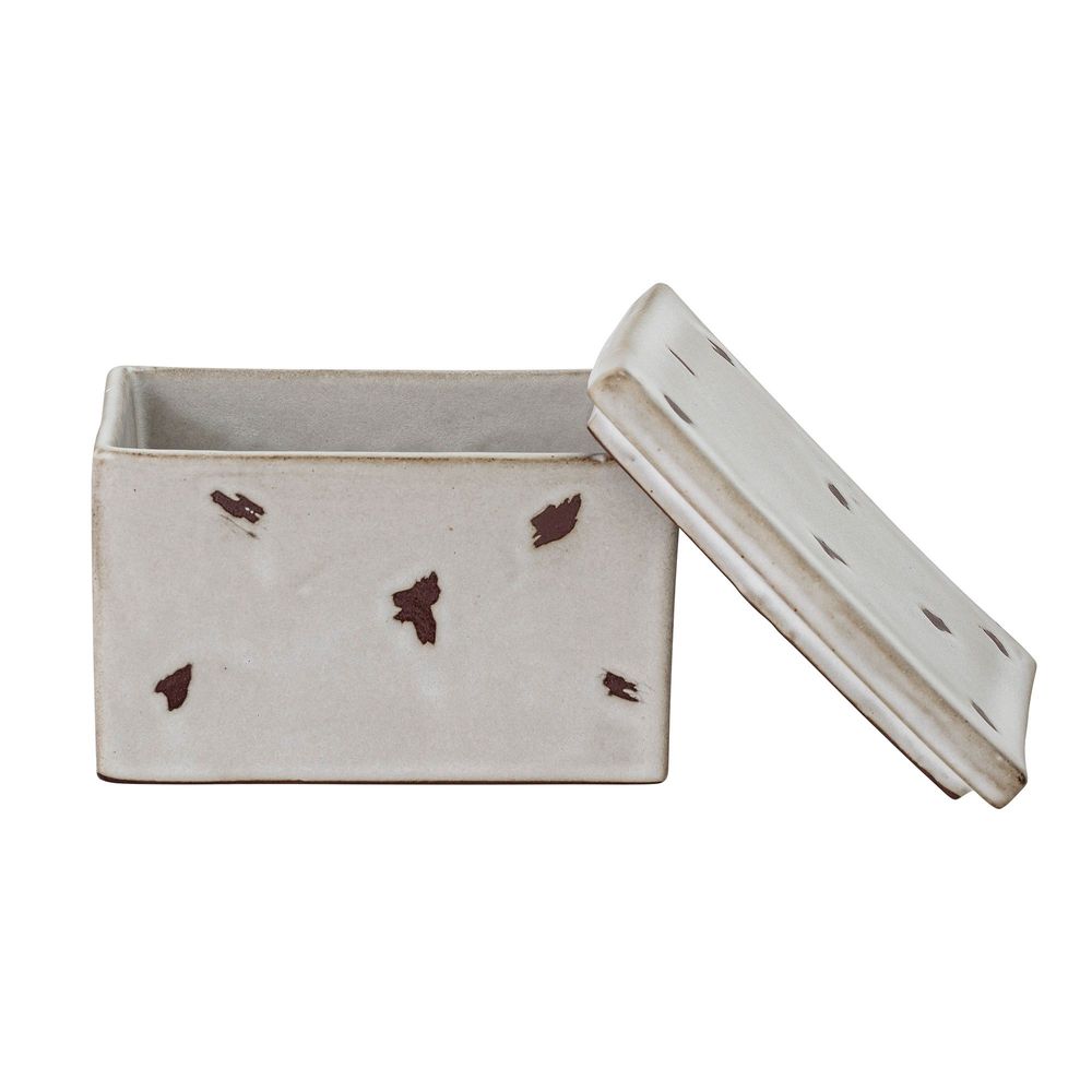 Food storage - Aiza Jar w/Lid, White, Stoneware - CREATIVE COLLECTION