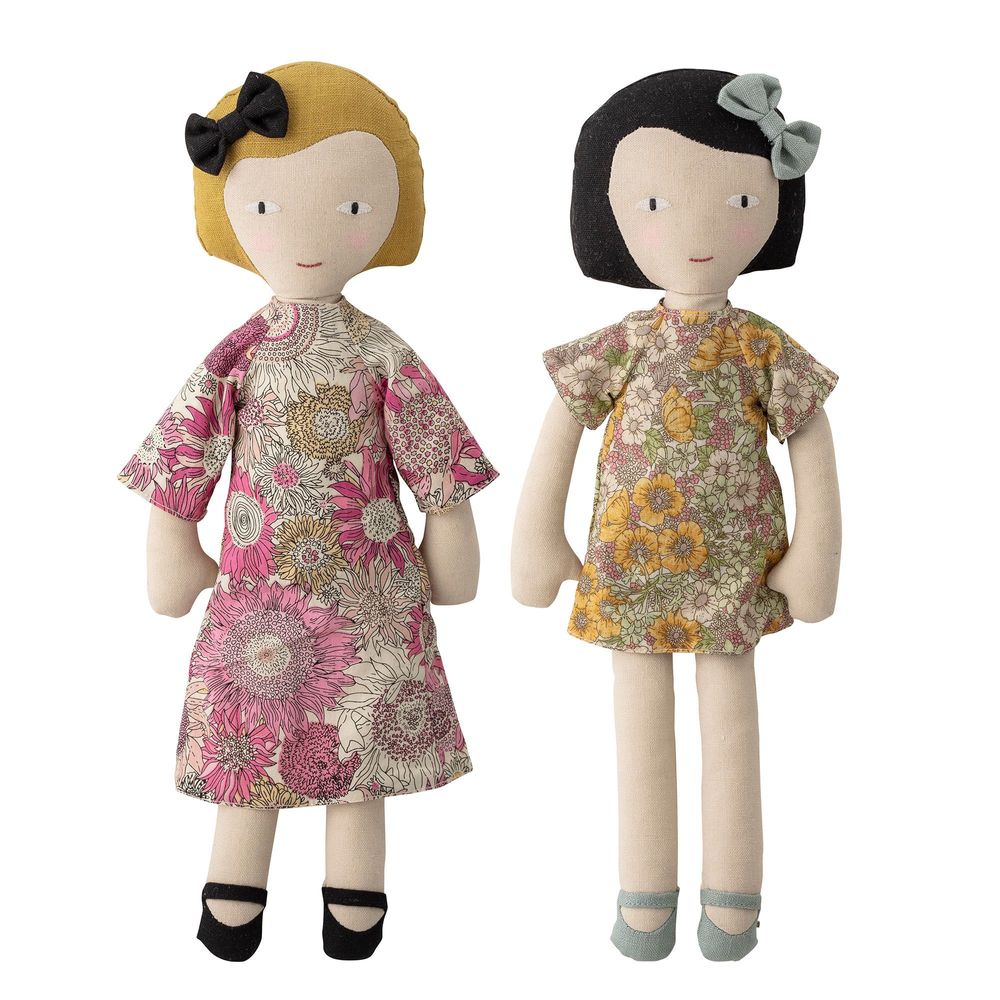 Toys - Molly and Vida Doll, Rose, Cotton Set of 2 - BLOOMINGVILLE MINI