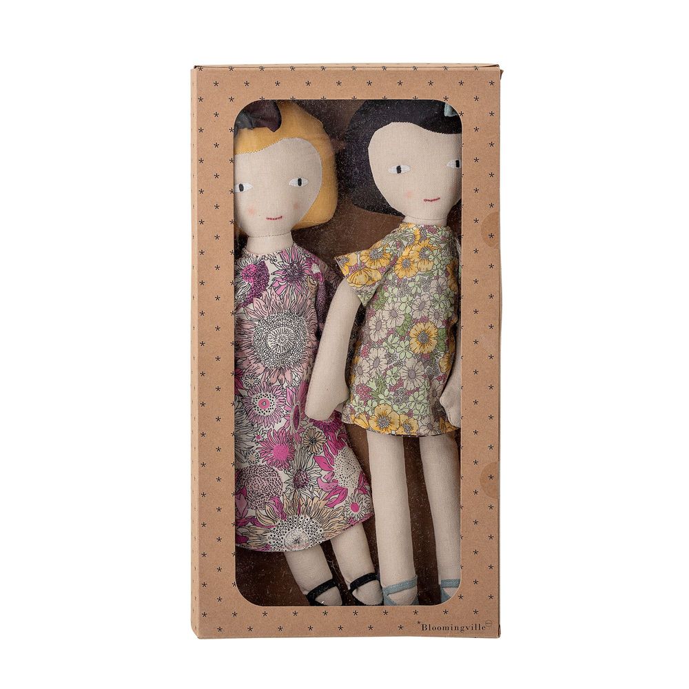 Toys - Molly and Vida Doll, Rose, Cotton Set of 2 - BLOOMINGVILLE MINI