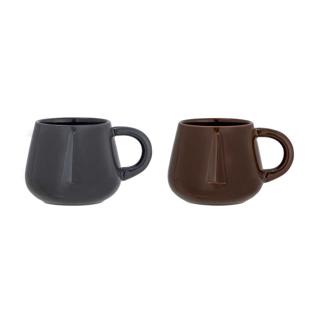 Tasses et mugs - Noela Mug, Marron, Grès Set of 2 - BLOOMINGVILLE MULTIBRAND HOUSE