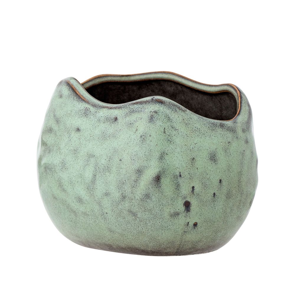 Flower pots - Pennie Flowerpot, Green, Stoneware - BLOOMINGVILLE MULTIBRAND HOUSE