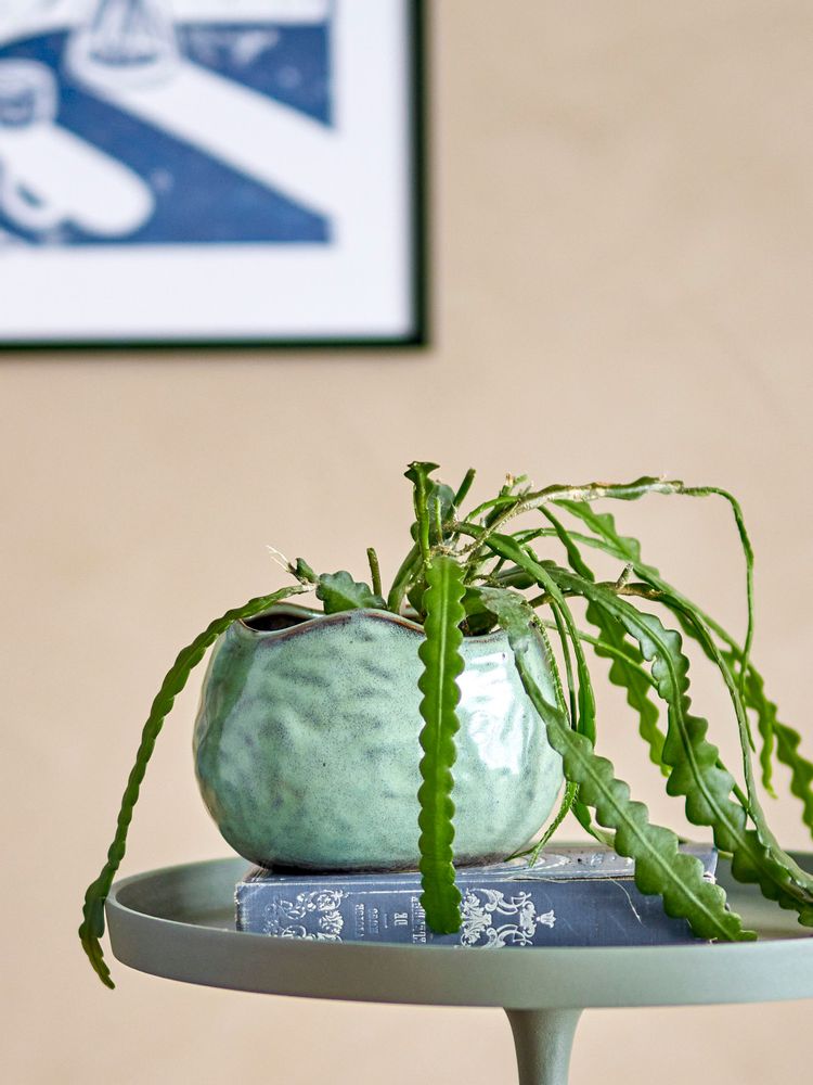 Flower pots - Pennie Flowerpot, Green, Stoneware - BLOOMINGVILLE MULTIBRAND HOUSE