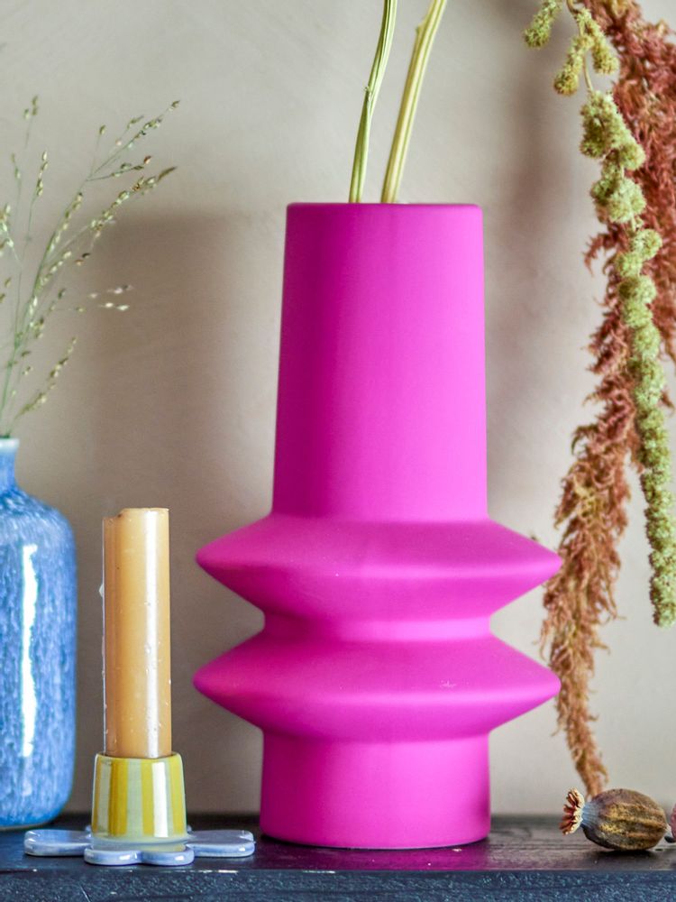 Vases - Isold Vase, Rose, Grès  - BLOOMINGVILLE MULTIBRAND HOUSE
