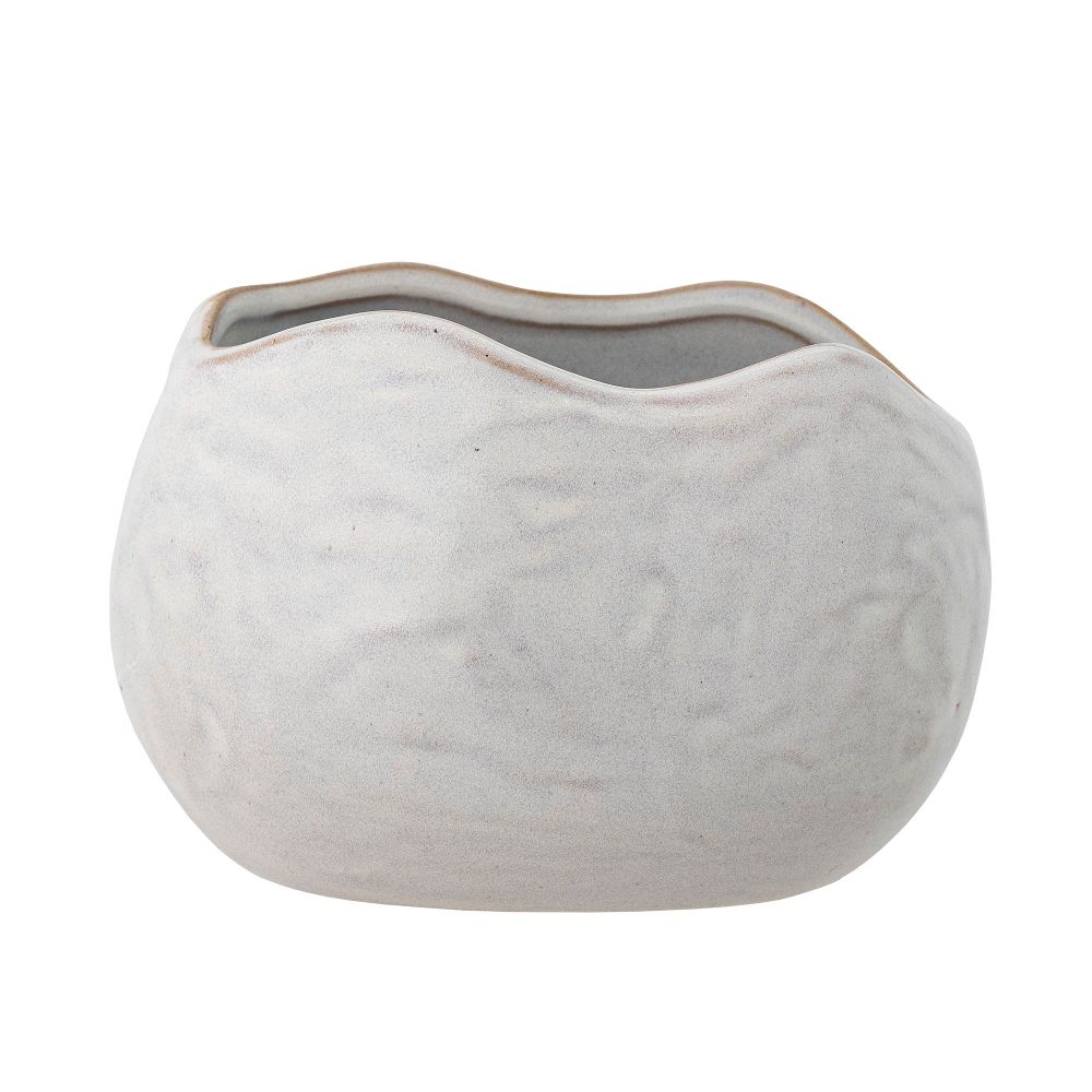 Flower pots - Pennie Flowerpot, White, Stoneware - BLOOMINGVILLE MULTIBRAND HOUSE