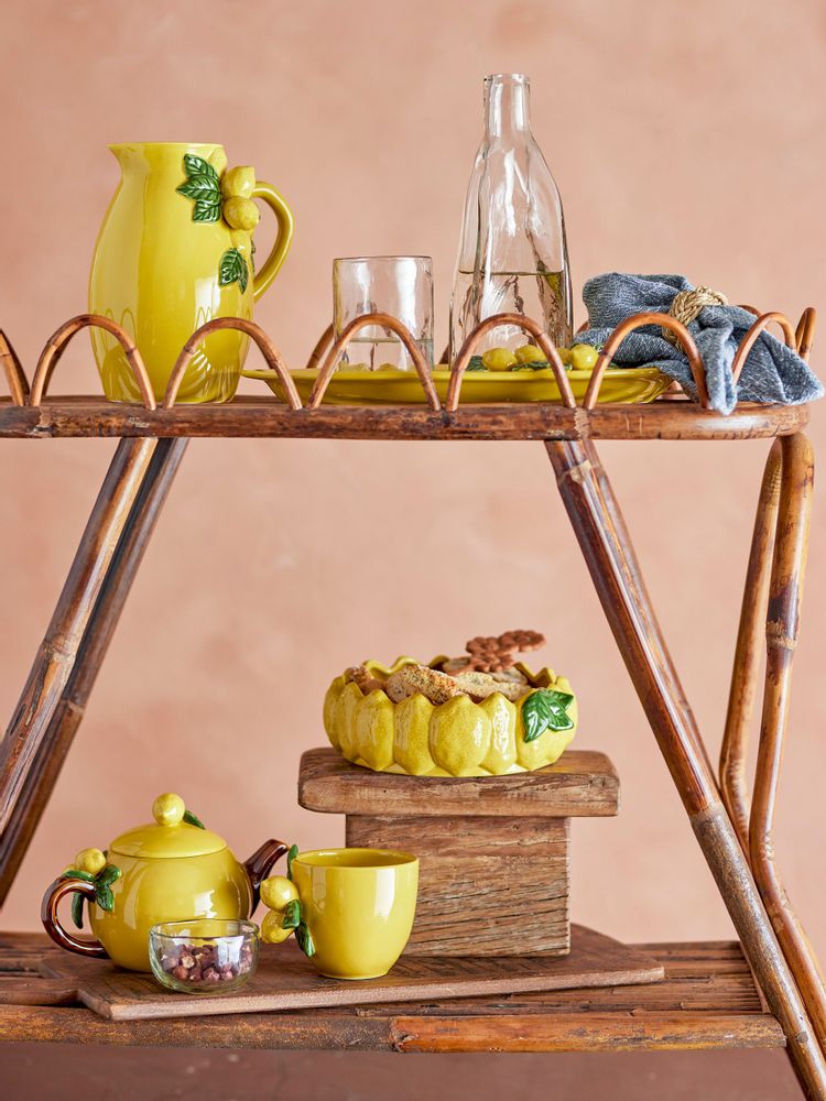 Bowls - Limone Bowl, Yellow, Stoneware - CREATIVE COLLECTION