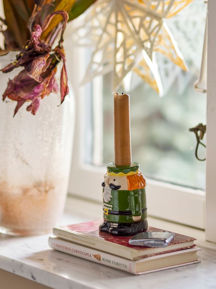 Candlesticks and candle holders - Feast Candle Holder, Green, Stoneware - BLOOMINGVILLE MULTIBRAND HOUSE