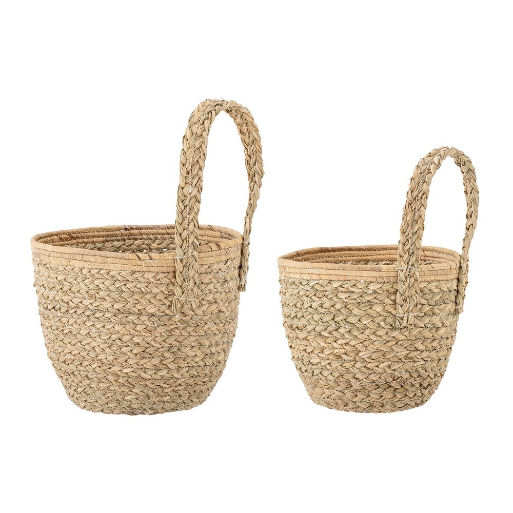 Shopping baskets - Amia Wall Basket, Nature, Seagrass Set of 2 - BLOOMINGVILLE MULTIBRAND HOUSE