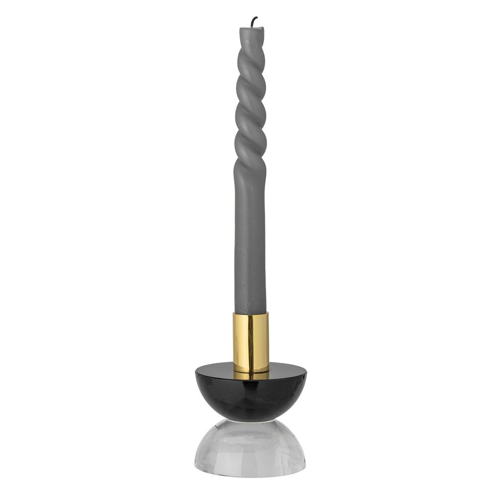 Bougeoirs et photophores - Etel Bougeoir, Noir, Verre - BLOOMINGVILLE MULTIBRAND HOUSE