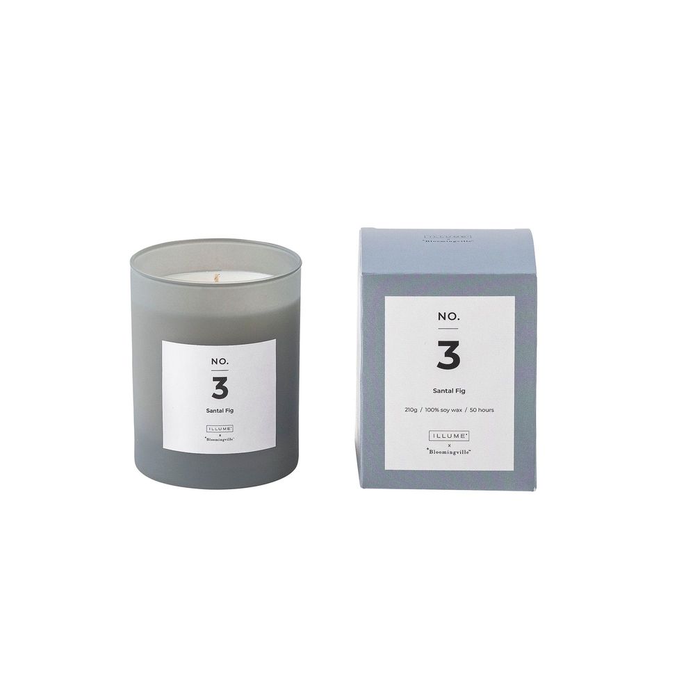 Candles - NO. 3-Santal Fig Scent Candle, Blue, Natural Wax - ILLUME X BLOOMINGVILLE
