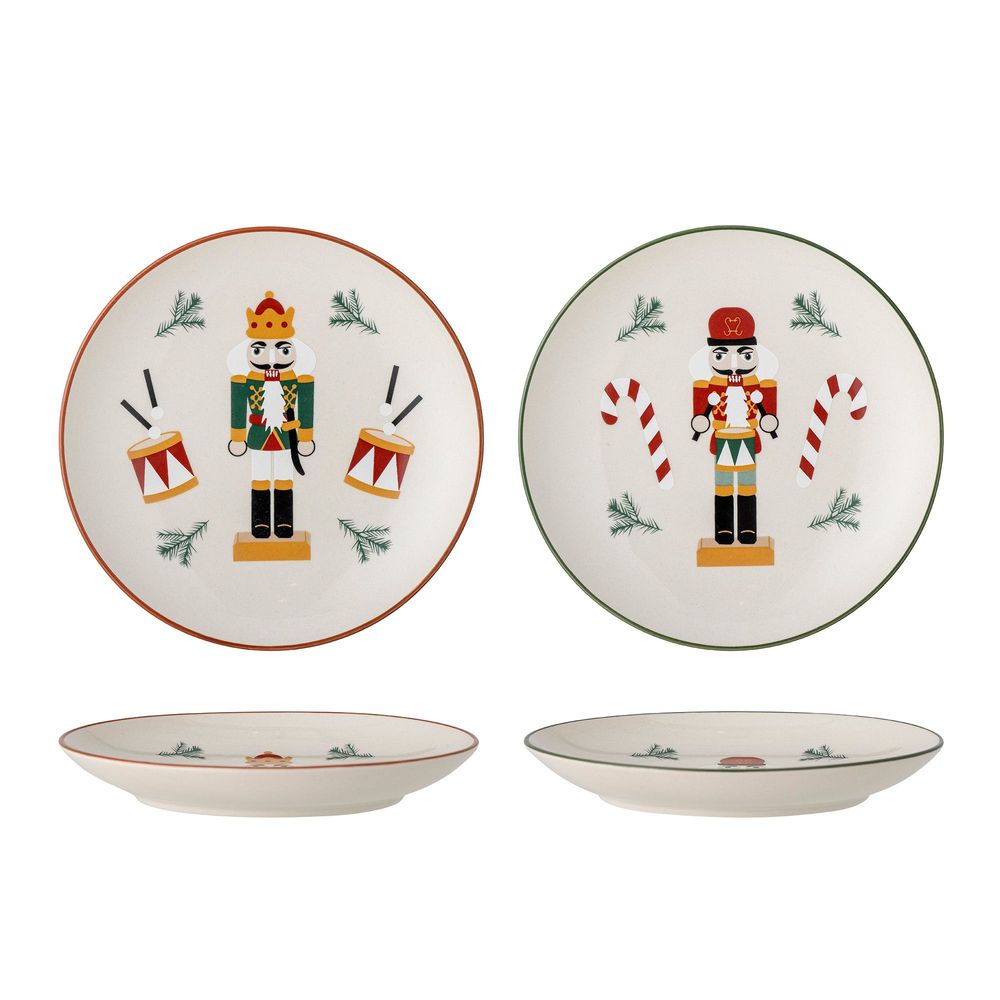 Everyday plates - Jolly Plate, Red, Stoneware Set of 2 - BLOOMINGVILLE MULTIBRAND HOUSE