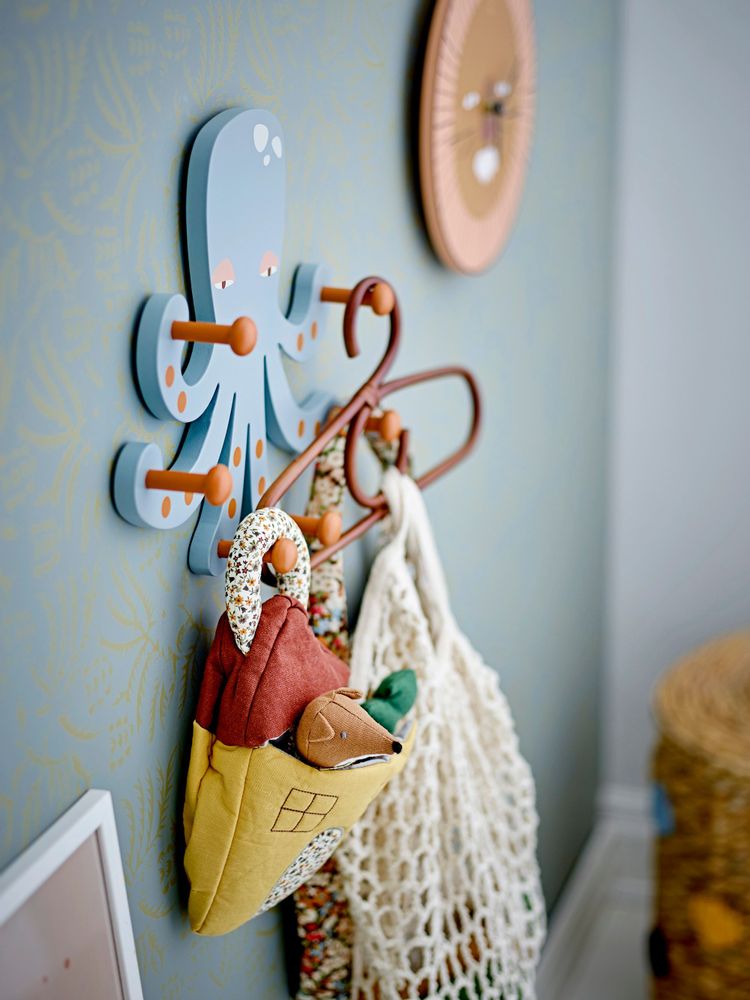 Mounting accessories - Oswall Coat Rack, Blue, Lotus - BLOOMINGVILLE MINI