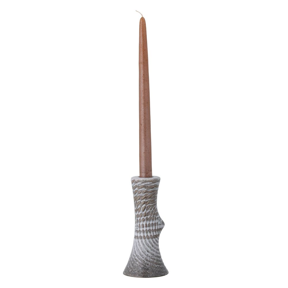 Candlesticks and candle holders - Raheem Candle Holder, Grey, Stoneware  - BLOOMINGVILLE MULTIBRAND HOUSE
