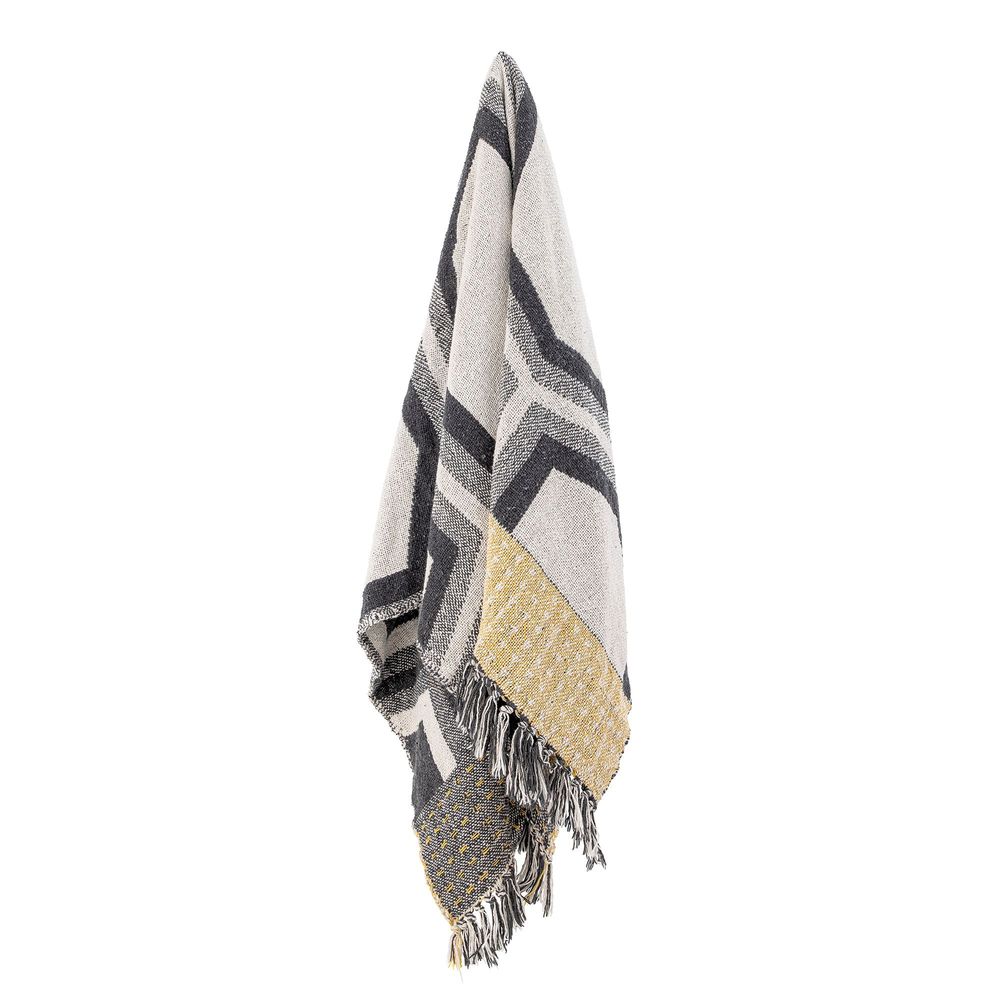 Plaids - Annli Plaid, Gris, Coton recyclé - CREATIVE COLLECTION