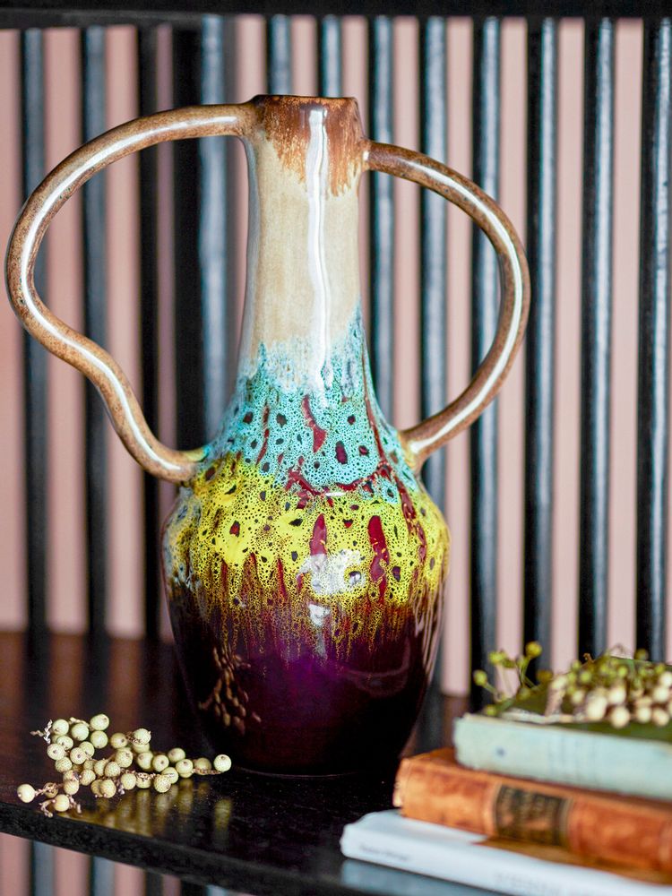 Vases - Mahnoor Vase, Marron, Grès  - CREATIVE COLLECTION