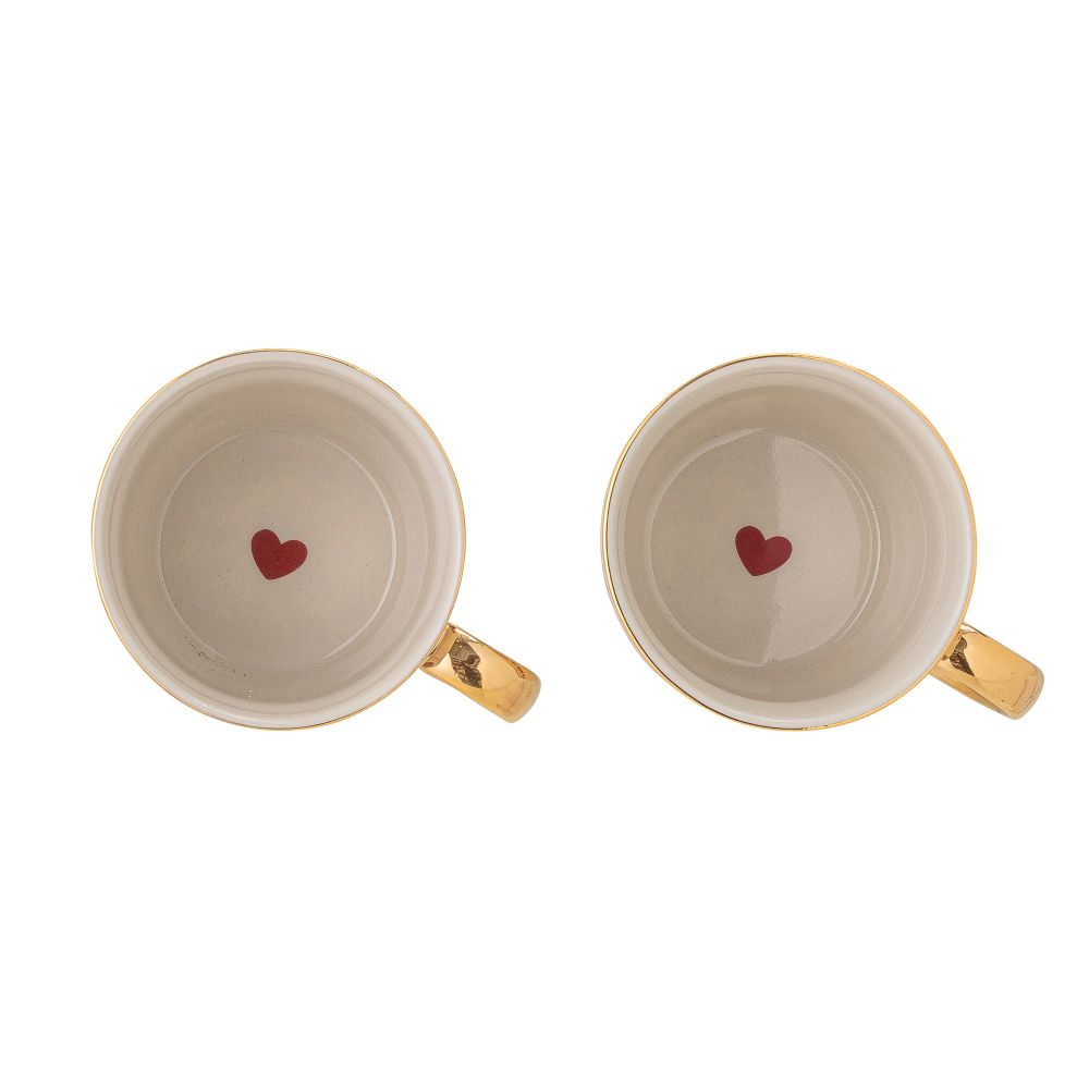 Mugs - Jolly Mug, Red, Stoneware Set of 2 - BLOOMINGVILLE MULTIBRAND HOUSE