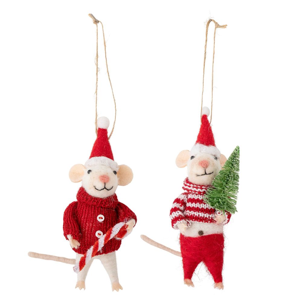 Guirlandes et boules de Noël - Peo Bibelot, Rouge, Laine Set of 2 - BLOOMINGVILLE MULTIBRAND HOUSE