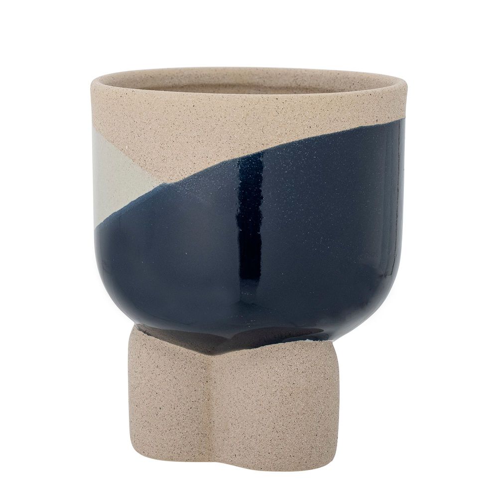 Flower pots - Iness Flowerpot, Blue, Stoneware - CREATIVE COLLECTION