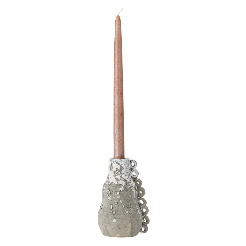 Candlesticks and candle holders - Souri Candle Holder, Grey, Stoneware - CREATIVE COLLECTION