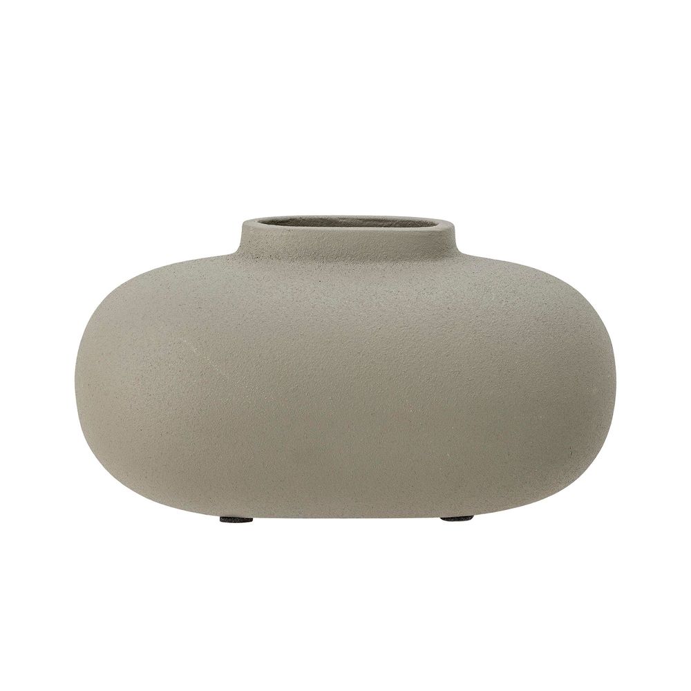 Vases - Tezza Vase, Grey, Aluminum - BLOOMINGVILLE MULTIBRAND HOUSE