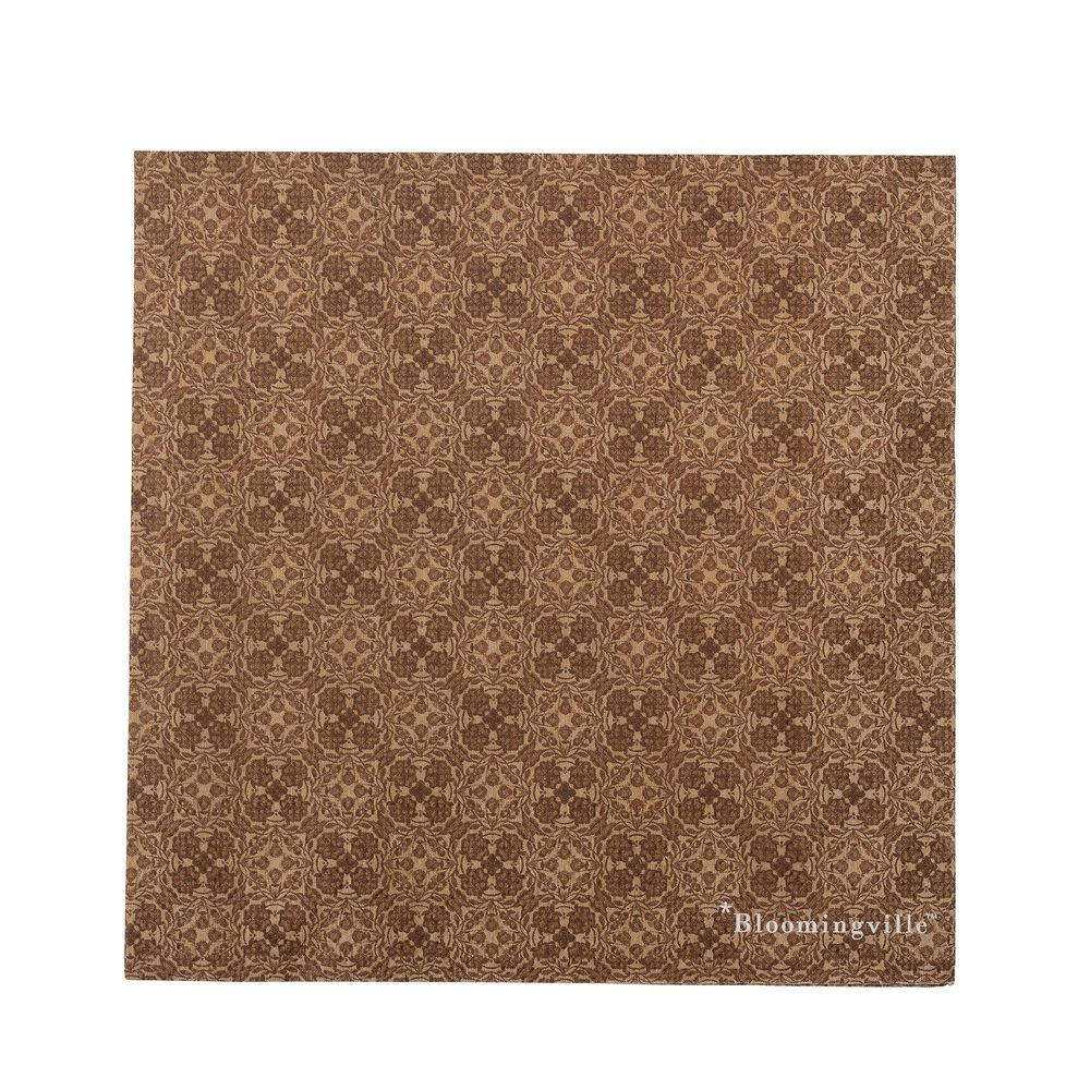 Serviettes - Vishal Serviette, Marron, FSC® Mix, Papier Pack of 20 - BLOOMINGVILLE MULTIBRAND HOUSE