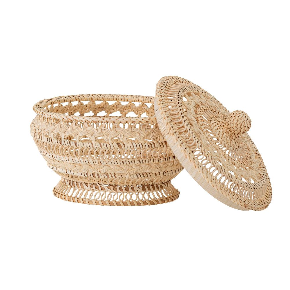 Paniers - Nil Panier avec couvercle, Nature, Rotin  - BLOOMINGVILLE MULTIBRAND HOUSE