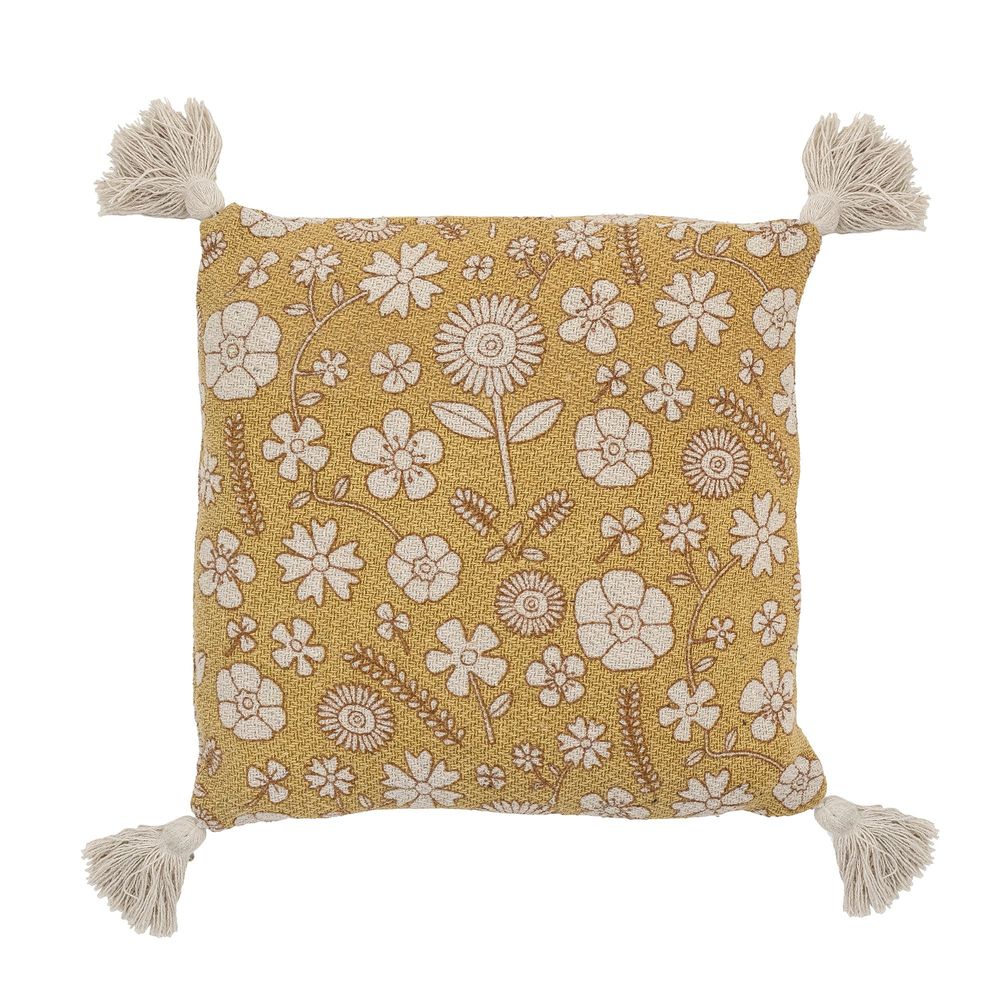 Cushions - Camille Cushion, Yellow, Recycled Cotton - BLOOMINGVILLE MINI