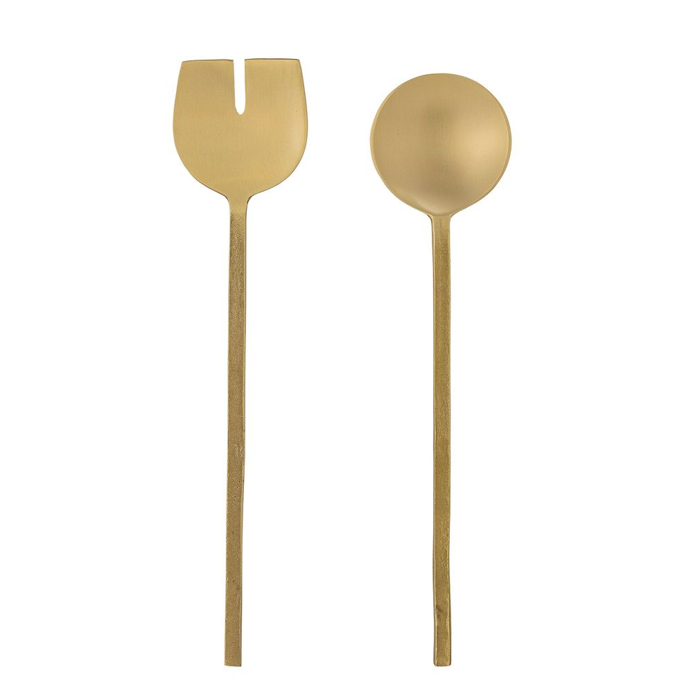 Kitchen utensils - Serra Salad Servers, Gold, Brass Set of 2 - BLOOMINGVILLE MULTIBRAND HOUSE
