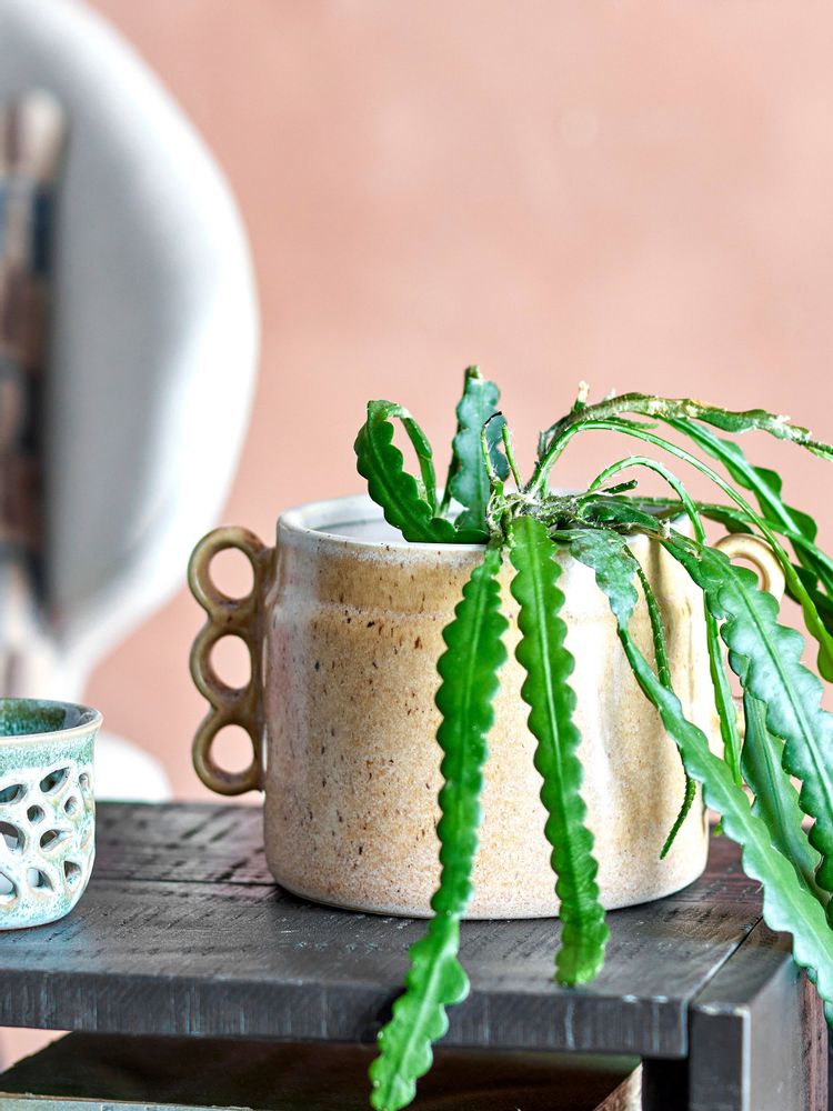 Flower pots - Souri Flowerpot, Brown, Stoneware  - CREATIVE COLLECTION