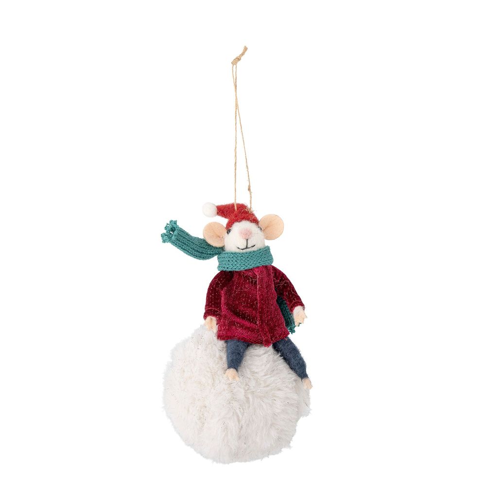 Christmas garlands and baubles - Peo Ornament, Red, Wool - BLOOMINGVILLE