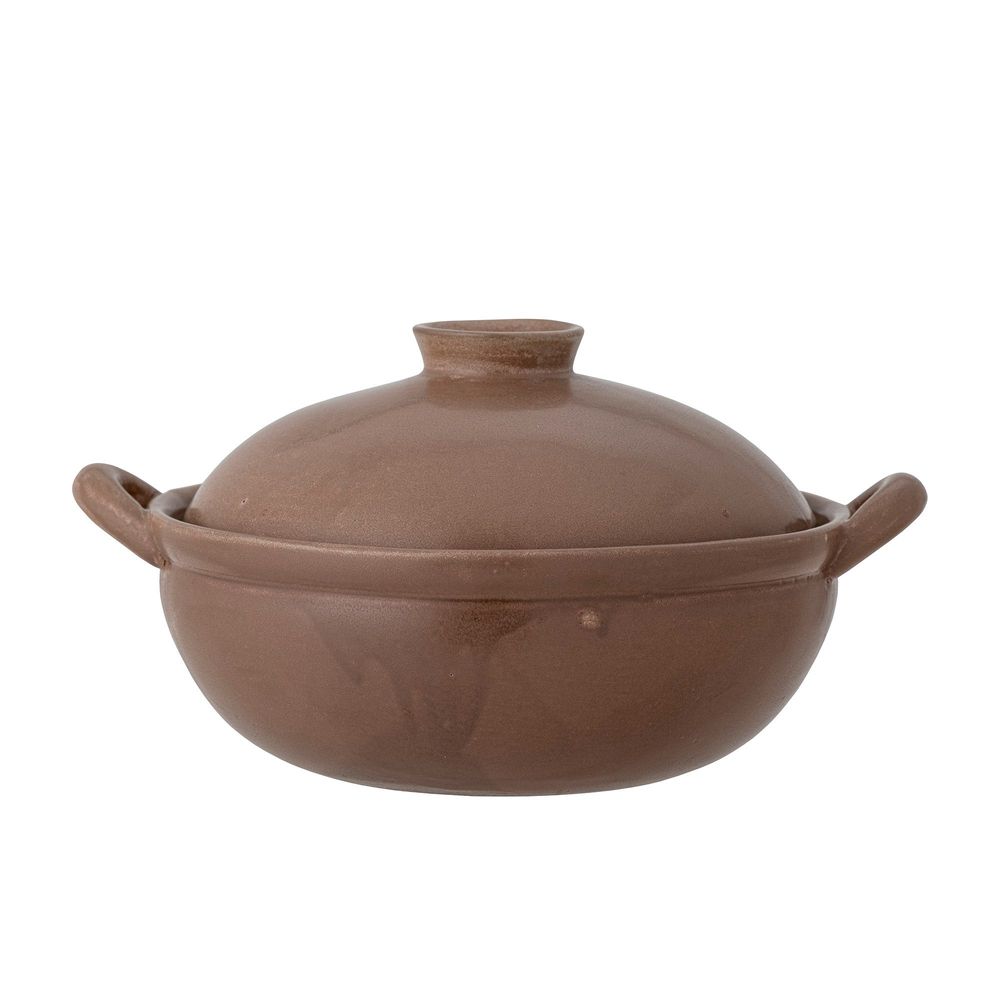 Couverts & ustensiles de cuisine - Jinnie Plat au four avec couvercle, Marron, Grès - CREATIVE COLLECTION