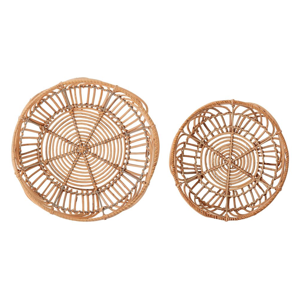 Shopping baskets - Anton Bread Basket, Nature, Rattan Set of 2 - BLOOMINGVILLE MULTIBRAND HOUSE