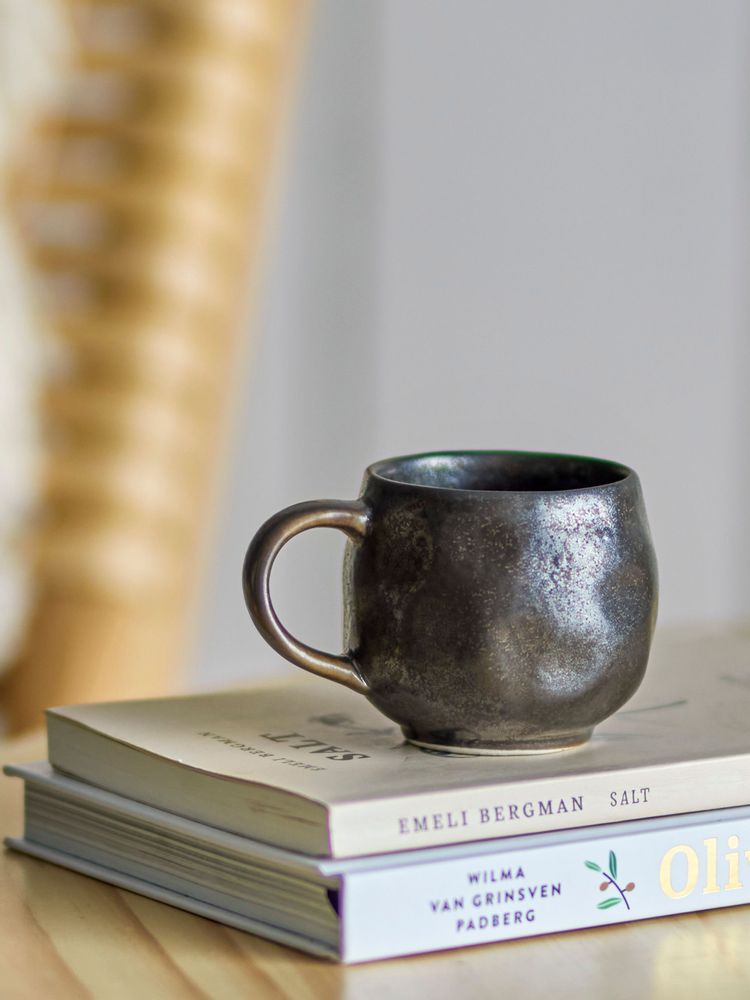 Mugs - Linne Cup, Brass, Stoneware - CREATIVE COLLECTION