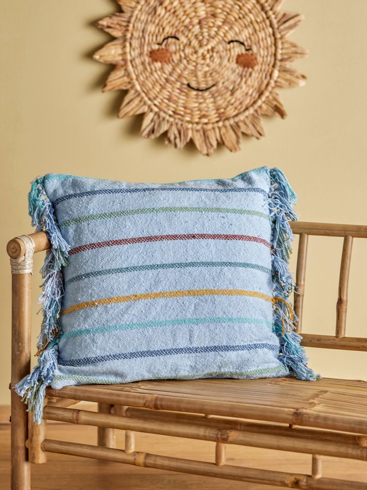 Coussins - Frey Coussin, Blue, Coton recyclé - BLOOMINGVILLE MINI